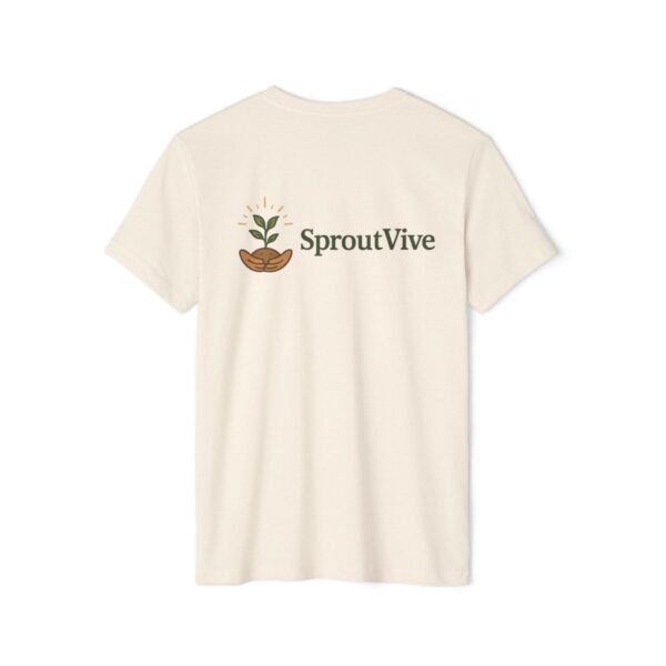 Eco-Friendly SproutVive T-Shirt | Unisex Organic Cotton Tee for Founders | Sustainable Gift | Nature Lover Apparel | Earth Day Fashion [...] - Image 2