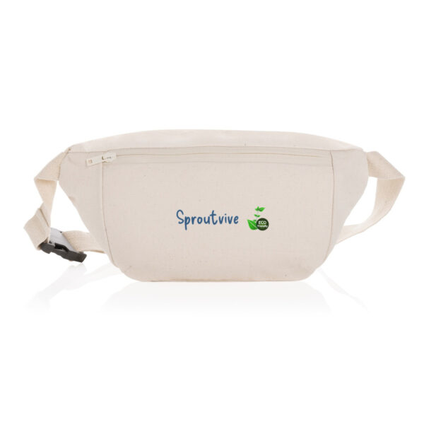 Recycled canvas hip bag - Travel Light, Tread Lighter