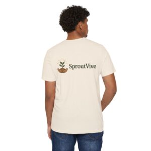 Eco-Friendly SproutVive T-Shirt | Unisex Organic Cotton Tee for Founders | Sustainable Gift | Nature Lover Apparel | Earth Day Fashion [...] - Image 4