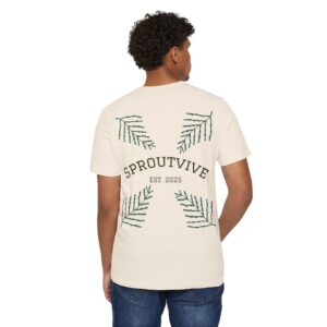 Eco-Friendly SproutVive T-Shirt | Unisex Organic Cotton Tee for Founders | Sustainable Gift | Nature Lover Apparel | Earth Day Fashion [...] - Image 4